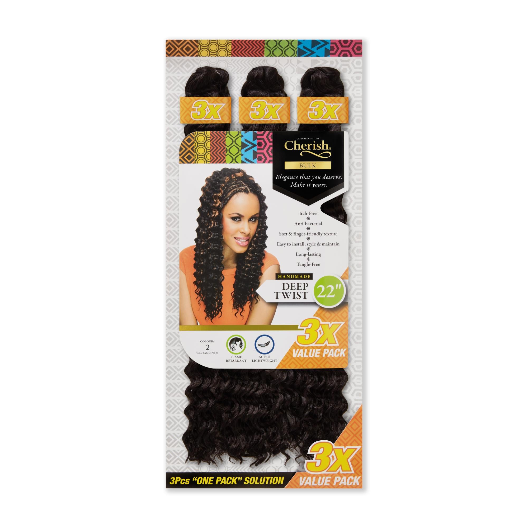 Crochet Bulk 3X Deep Twist 16"