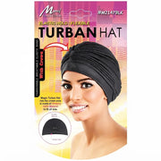 Turban Hat – Elastic Hold & Flexible – Black