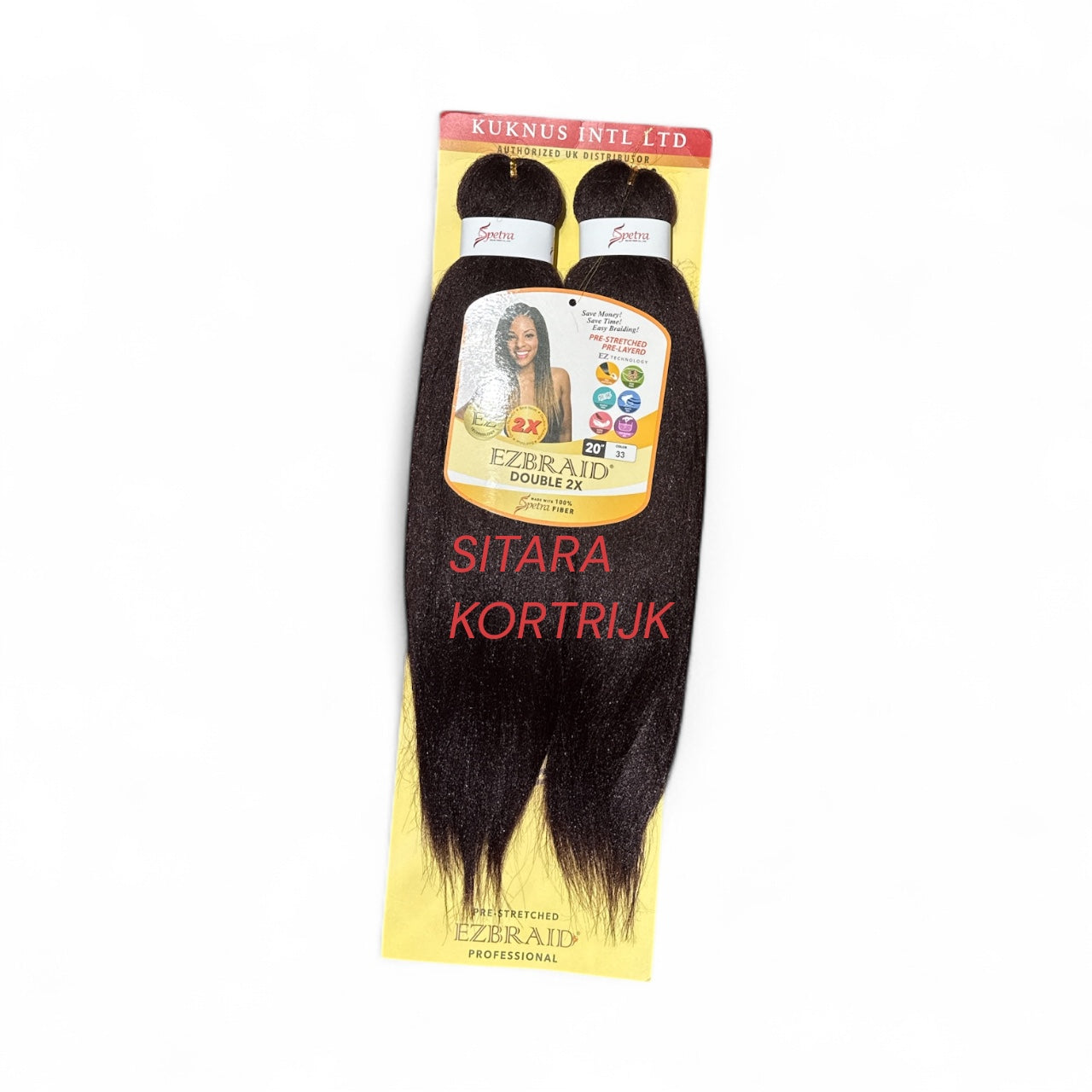 Ez Spetra 2x Synthetic Braids Anti-Itch Fibre For Braiding Hair 20"-26"