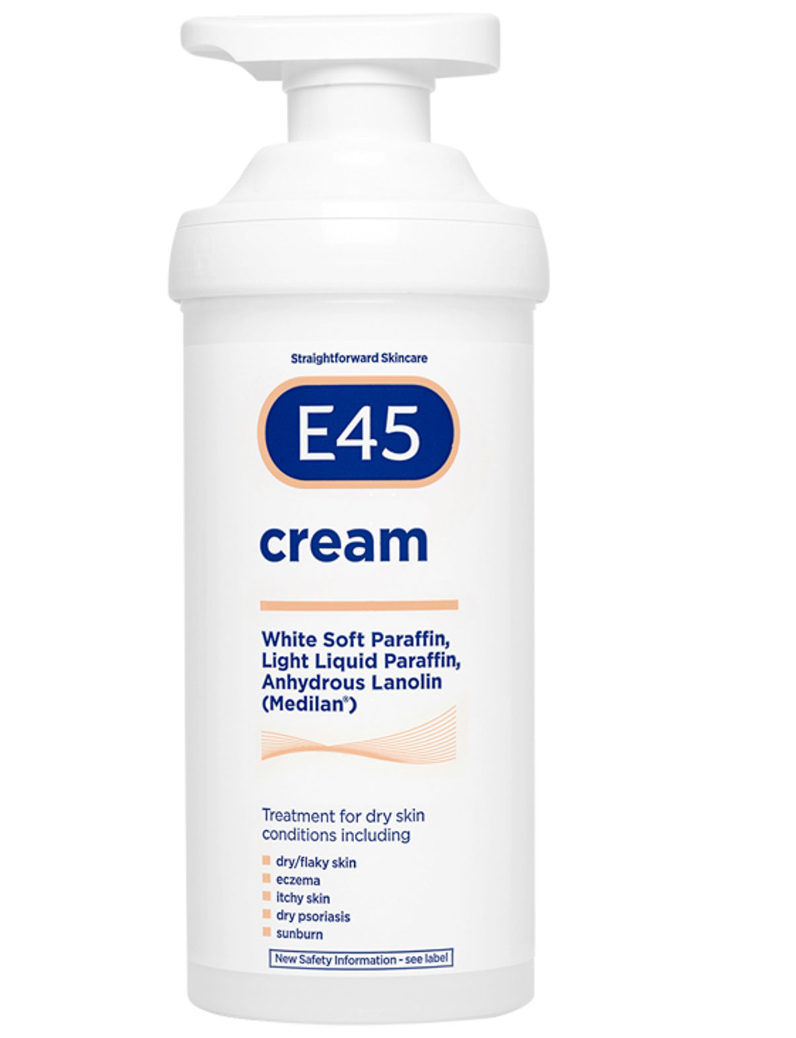 E45 Cream for Dry Skin, Eczema & Psoriasis 500ml Pump