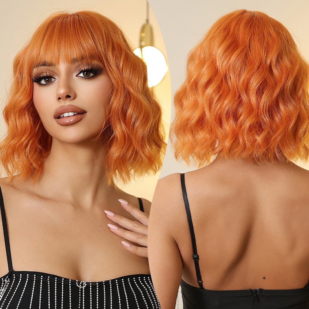 Ginger Short Wavy Synthetic Full Cap Wig