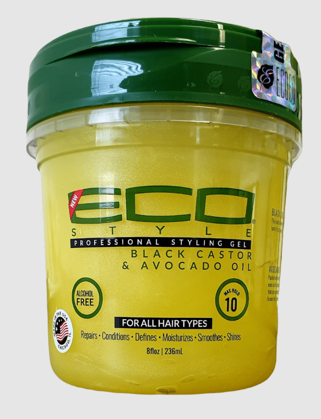 Eco Style Black Castor & Avocado Oil Professional Styling Gel 236ml