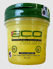 Eco Style Black Castor & Avocado Oil Professional Styling Gel 236ml