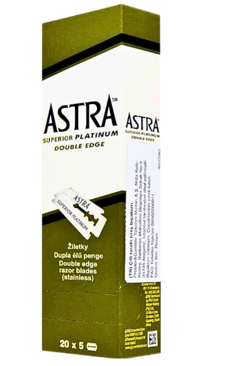 Astra Superior Platinum Double Edge Razor Blades 20x5