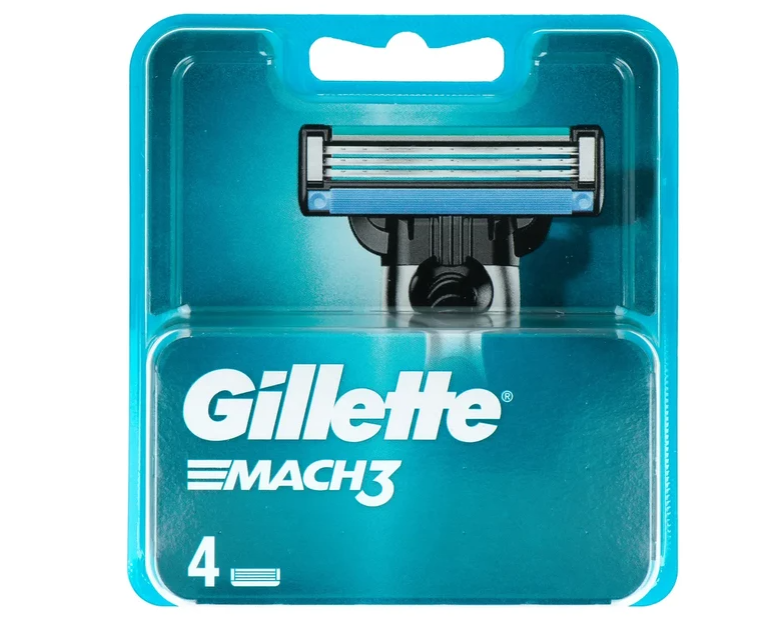 Gillette Mach3 Razor Blades 4 Pack