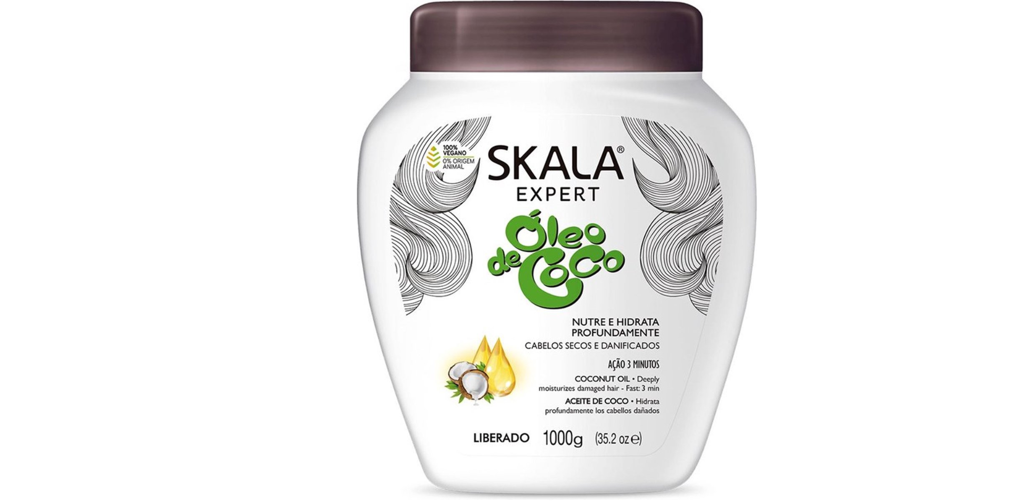 Skala Expert Óleo de Coco – Coconut Oil Hydration Cream, Mask & Co-Wash 1000g