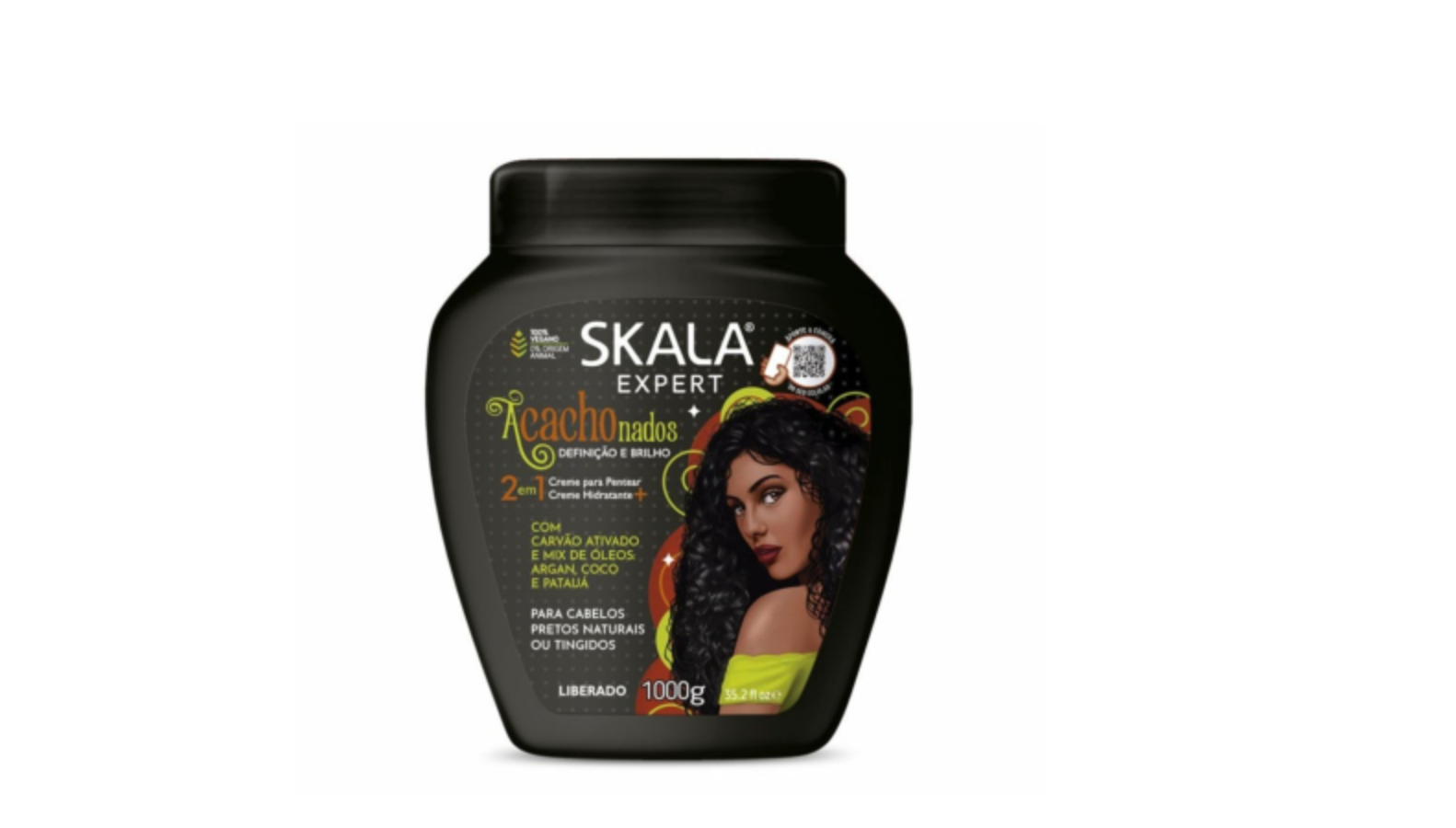 Skala Expert Acachonados 2 in 1 Hydrating & Combing Cream with Activated Charcoal and Oil Mix – 1000g