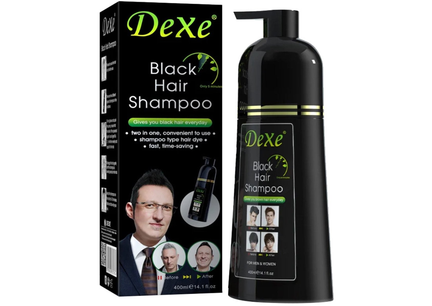 DeXe Black Hair Shampoo 400ml