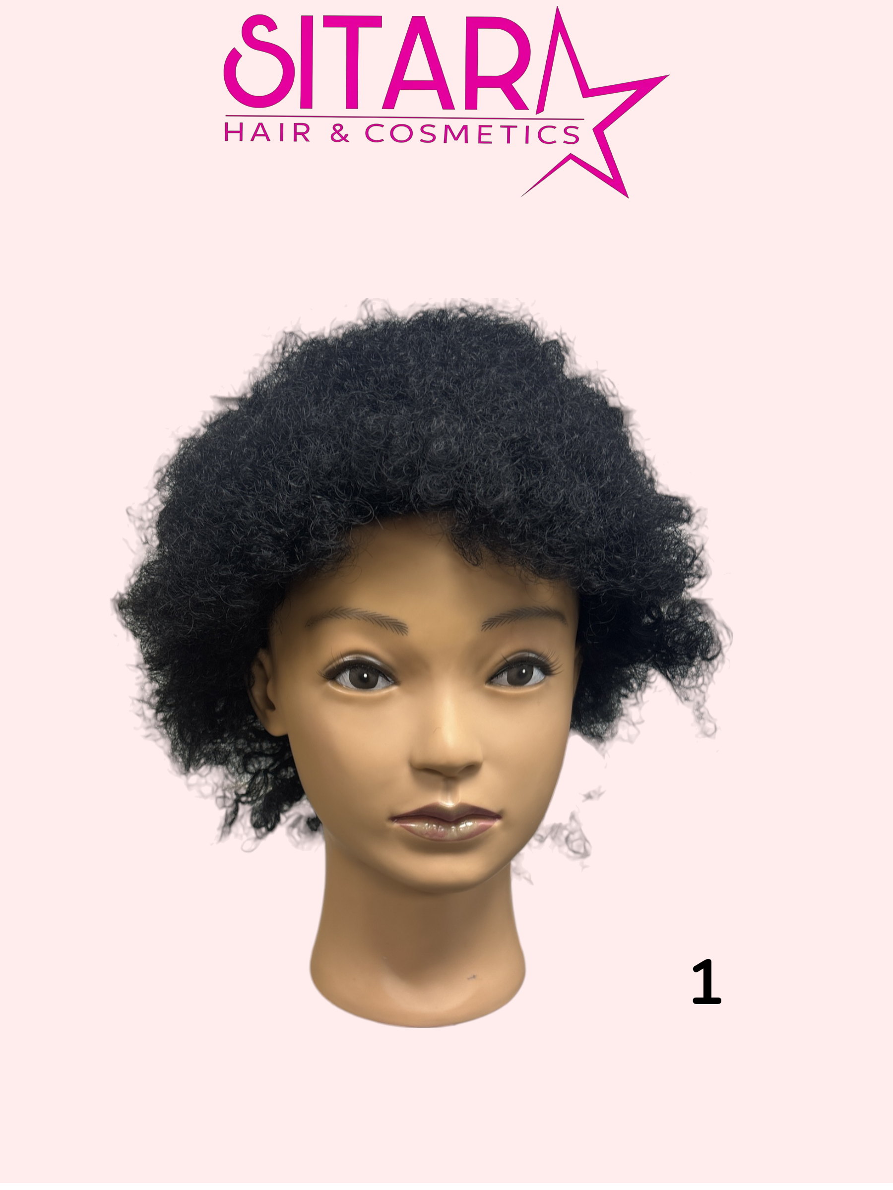 Afro Human Hair Wig 6.5"