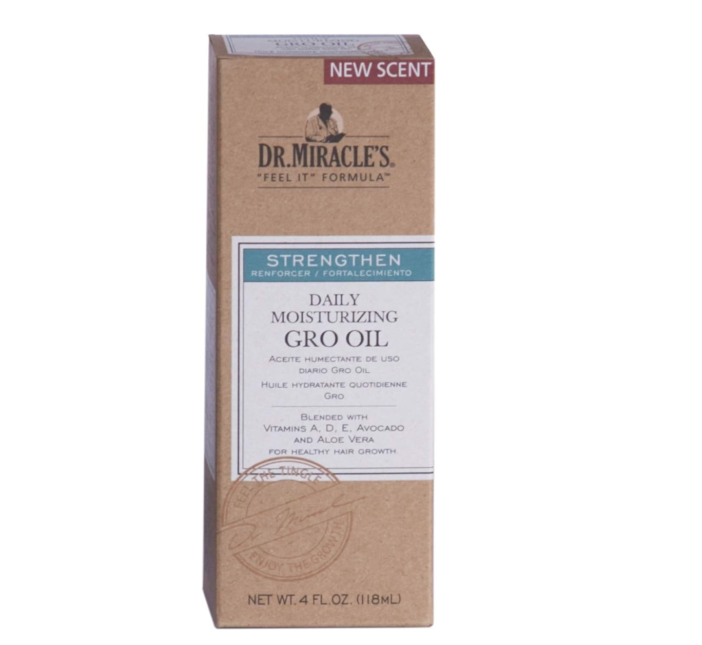 Dr. Miracle’s Feel It Formula Daily Moisturizing Gro Oil Strengthening Hair Growth Oil with Vitamins & Avocado 118ml