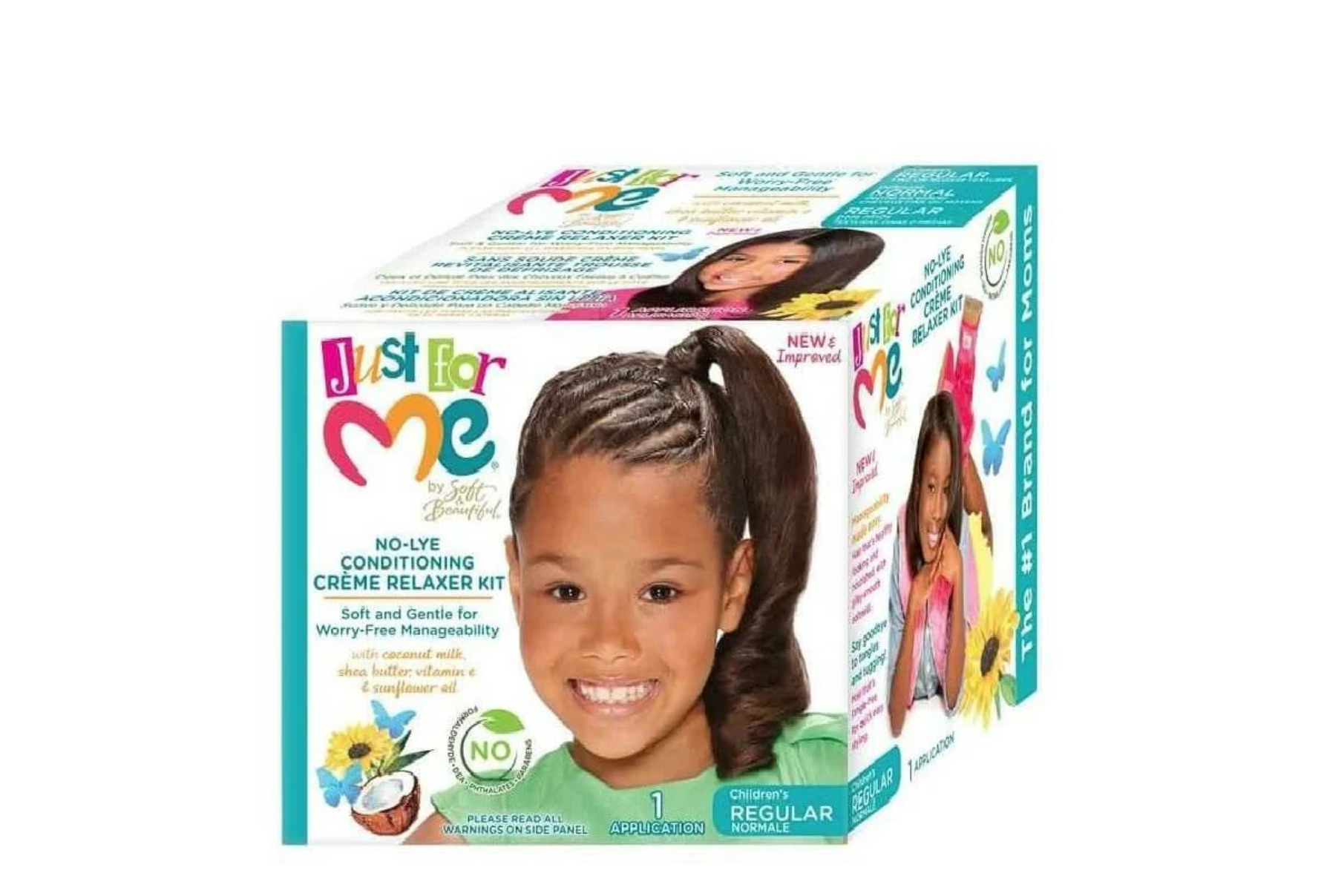 Just For Me No-Lye Conditioning Crème Relaxer Kit Children’s Regular – 1 Application