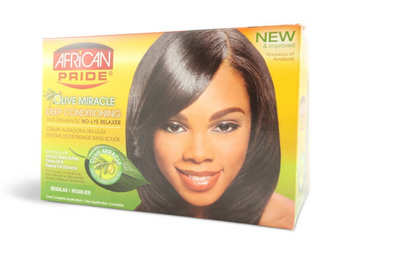 African Pride Olive Miracle Deep Conditioning Anti-Breakage No-Lye Relaxer Regular