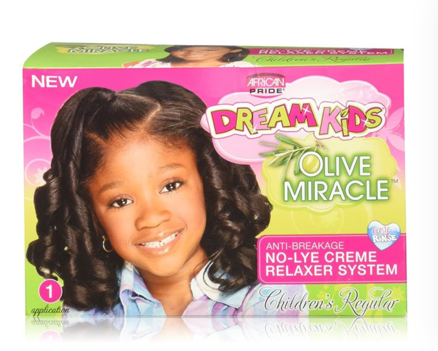 African Pride Dream Kids Olive Miracle Anti-Breakage No-Lye Crème Relaxer System Children’s Regular
