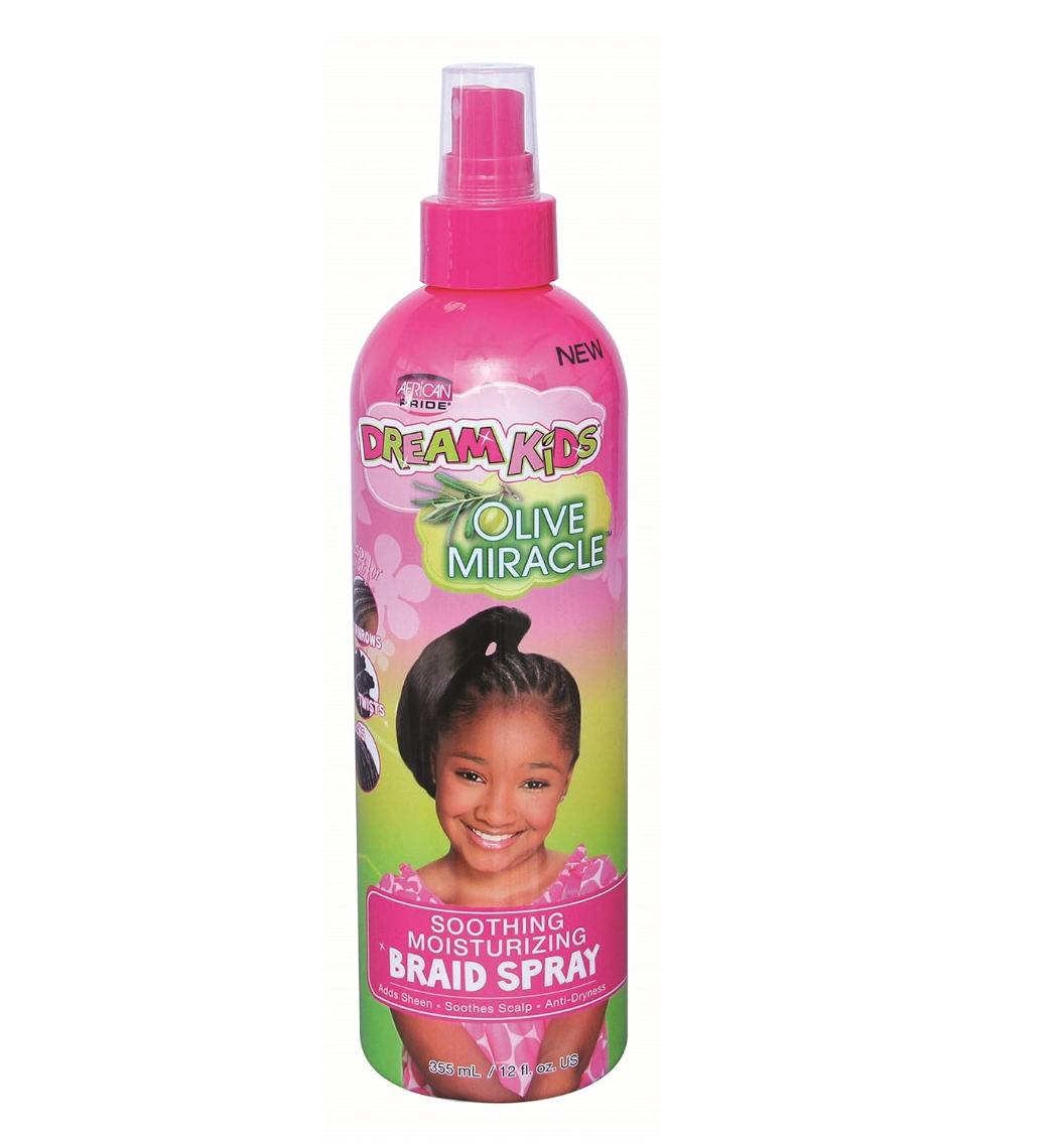 African Pride Dream Kids Olive Miracle Soothing Moisturizing Braid Spray 355ml