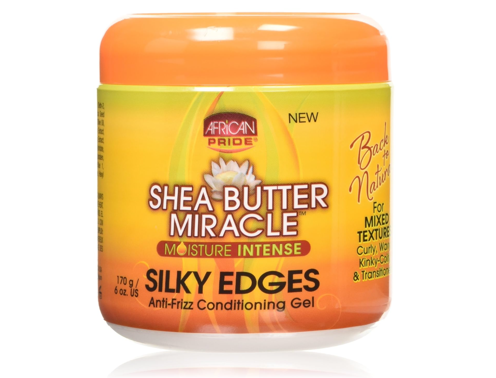 African Pride Shea Butter Miracle Silky Edges Anti-Frizz Conditioning Gel 170 g / 6 oz