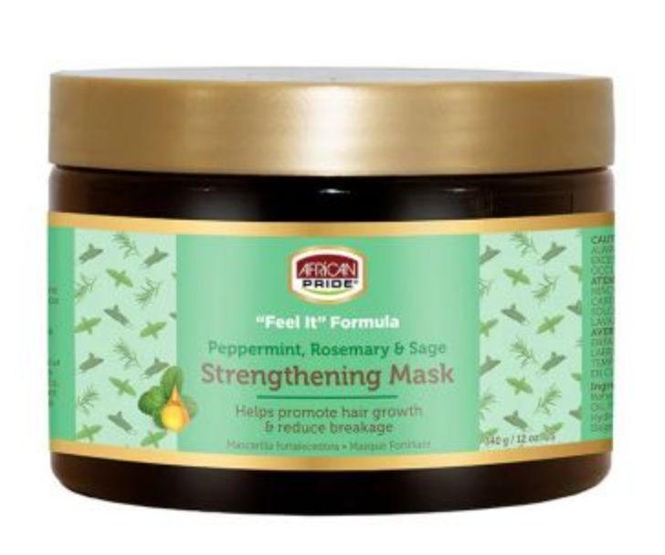 African Pride “Feel It” Formula Strengthening Mask Peppermint, Rosemary & Sage 340g / 12oz