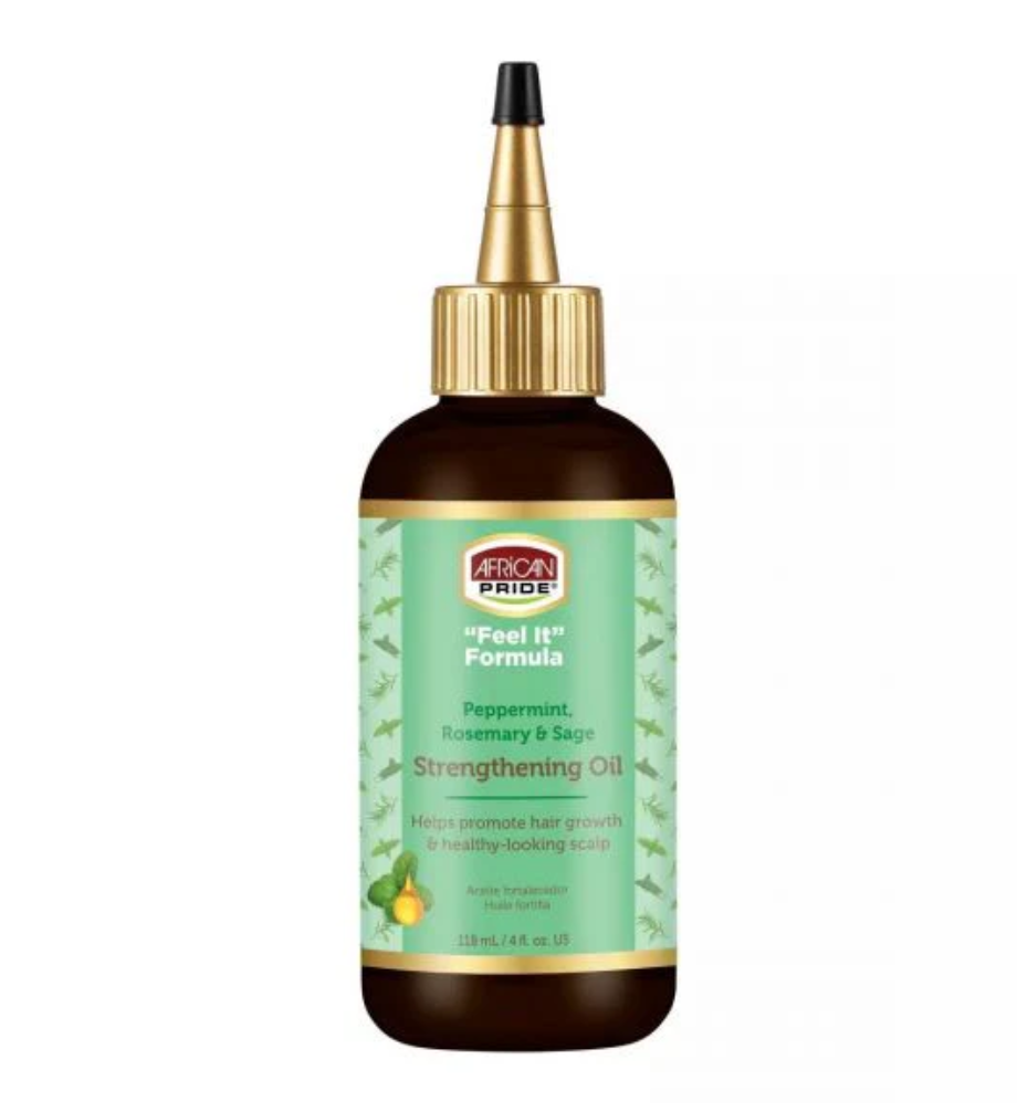 African Pride “Feel It” Formula Strengthening Oil Peppermint, Rosemary & Sage 118ml / 4oz