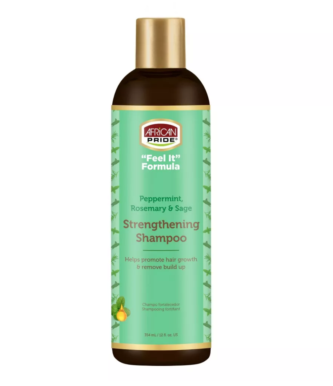 African Pride “Feel It” Formula Strengthening Shampoo Peppermint, Rosemary & Sage 354ml / 12oz