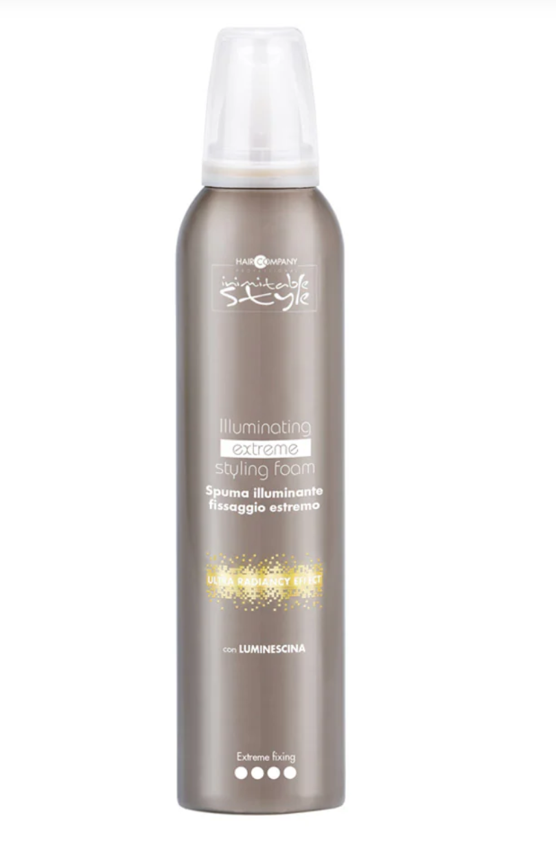 Hair Company Inimitable Style Illuminating Extreme Styling Foam with Luminescina Extreme Hold 250ml