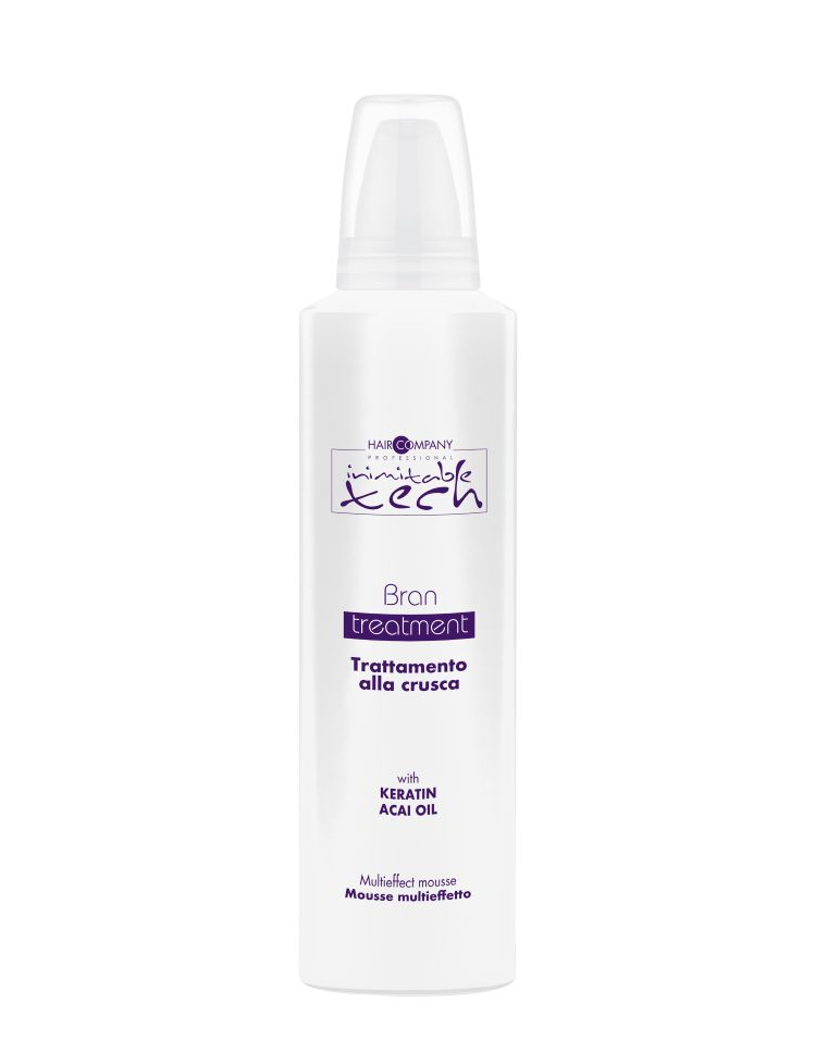 Hair Company Professional Bran Treatment Mousse Multifunctional Repair with Keratin & Acai Oil 250ml