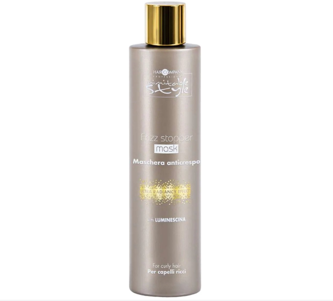 Hair Company Inimitable Style Frizz Stopper Mask with Luminescina Anti-Frizz Treatment for Curly Hair 200ml