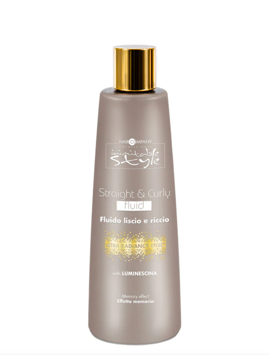 Hair Company Professional Straight & Curly Fluid – Dual-Action Styling Serum with Luminescina 150ml