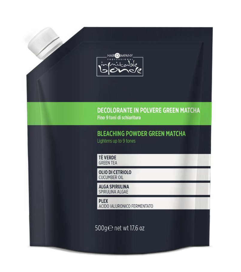 Hair Company Professional Inimitable Blonde Bleaching Powder Green Matcha 500g