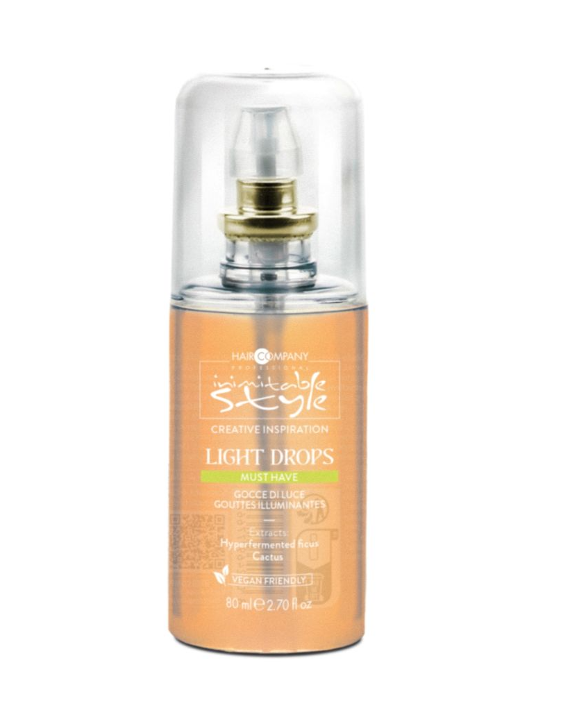 Hair Company Inimitable Style Light Drops – Illuminating Must-Have Serum with Hyperfermented Ficus & Cactus Extracts 80ml