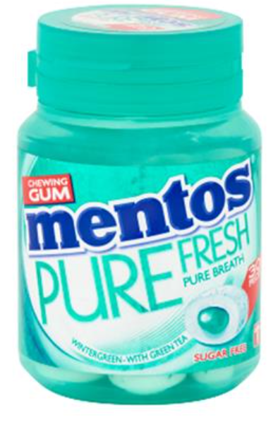 Mentos Pure Fresh Wintergreen Gum 60g