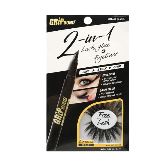 GRIP BOND 2-in-1 Lash Glue + Eyeliner Black