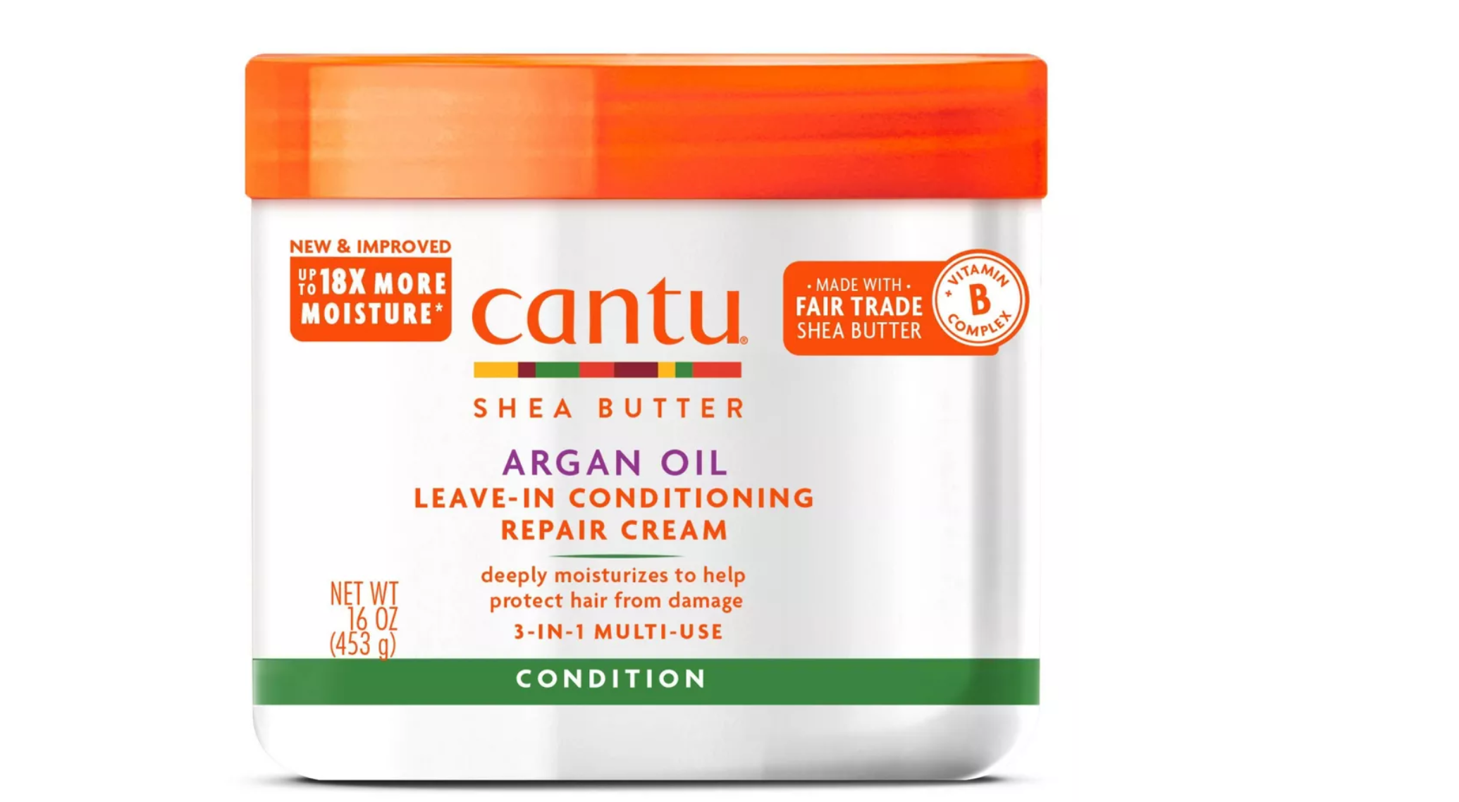 Cantu Shea Butter Argan Oil Leave-In Conditioning Repair Cream 453g
