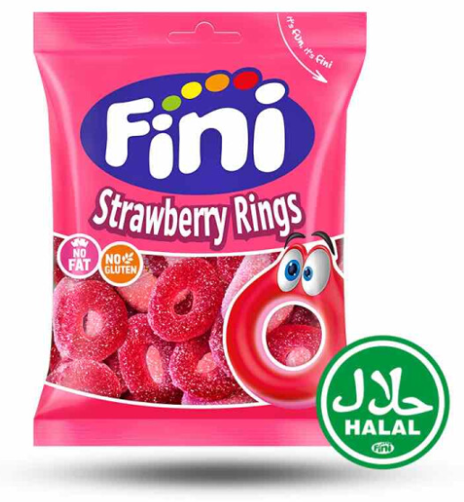 Fini Strawberry Rings Gummies 90g