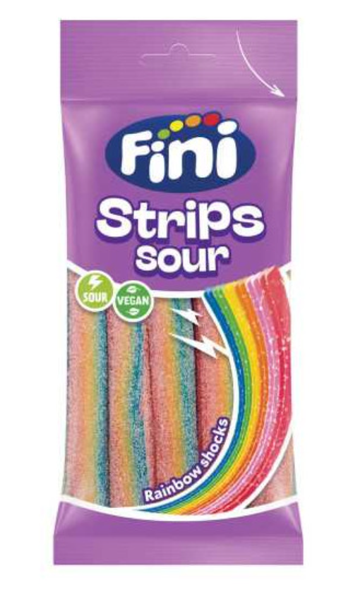 Fini Sour Strips Rainbow Shocks 80g