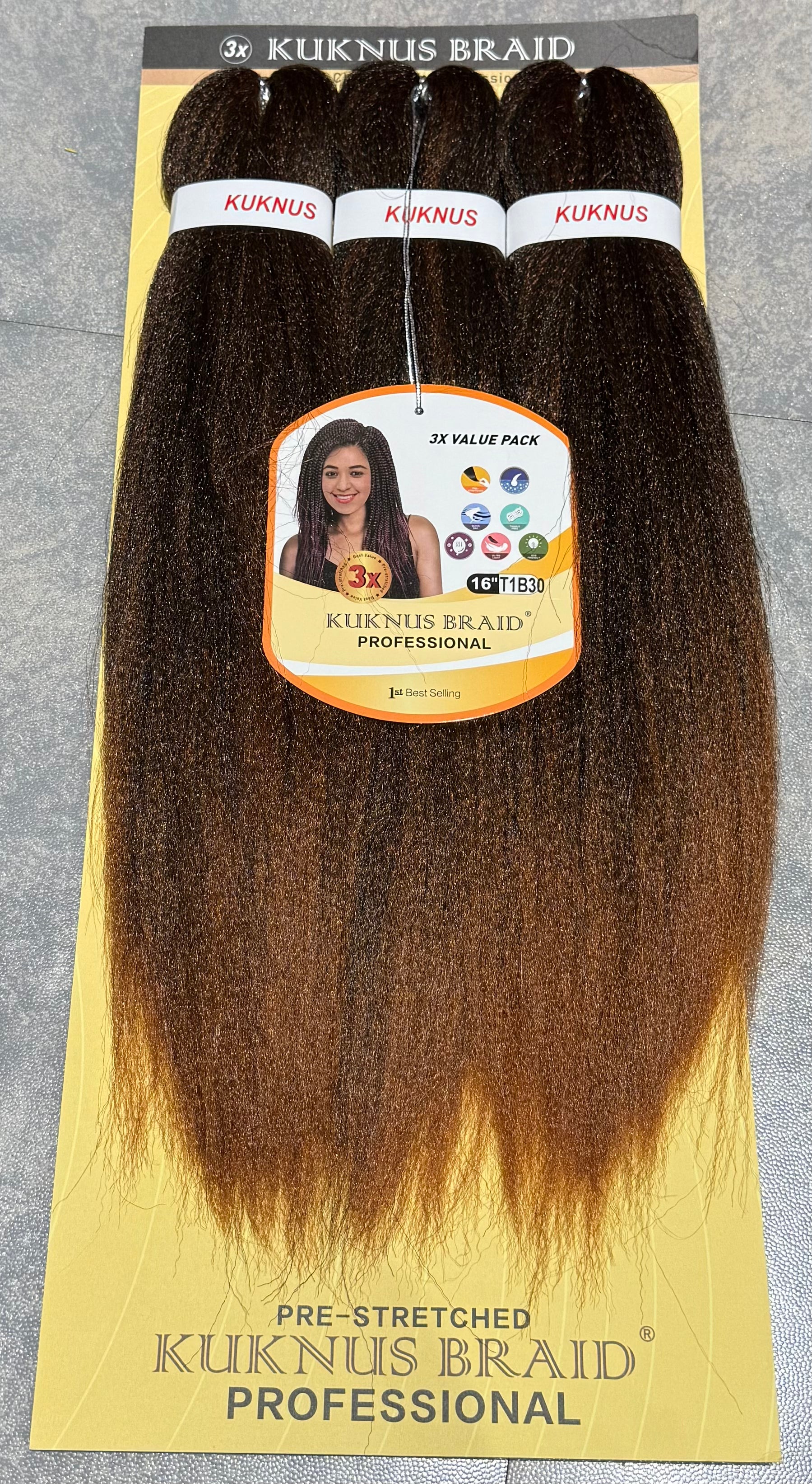 Ez Spetra 3x Synthetic Braids Anti-Itch Fibre For Braiding Hair 12"-16"