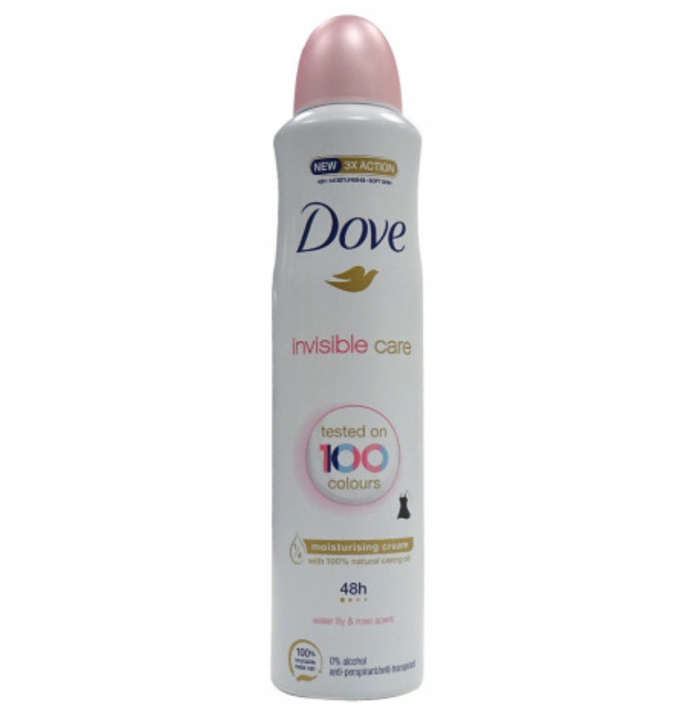 Dove Invisible Care Anti-Perspirant Spray Water Lily & Rose Scent 250ml