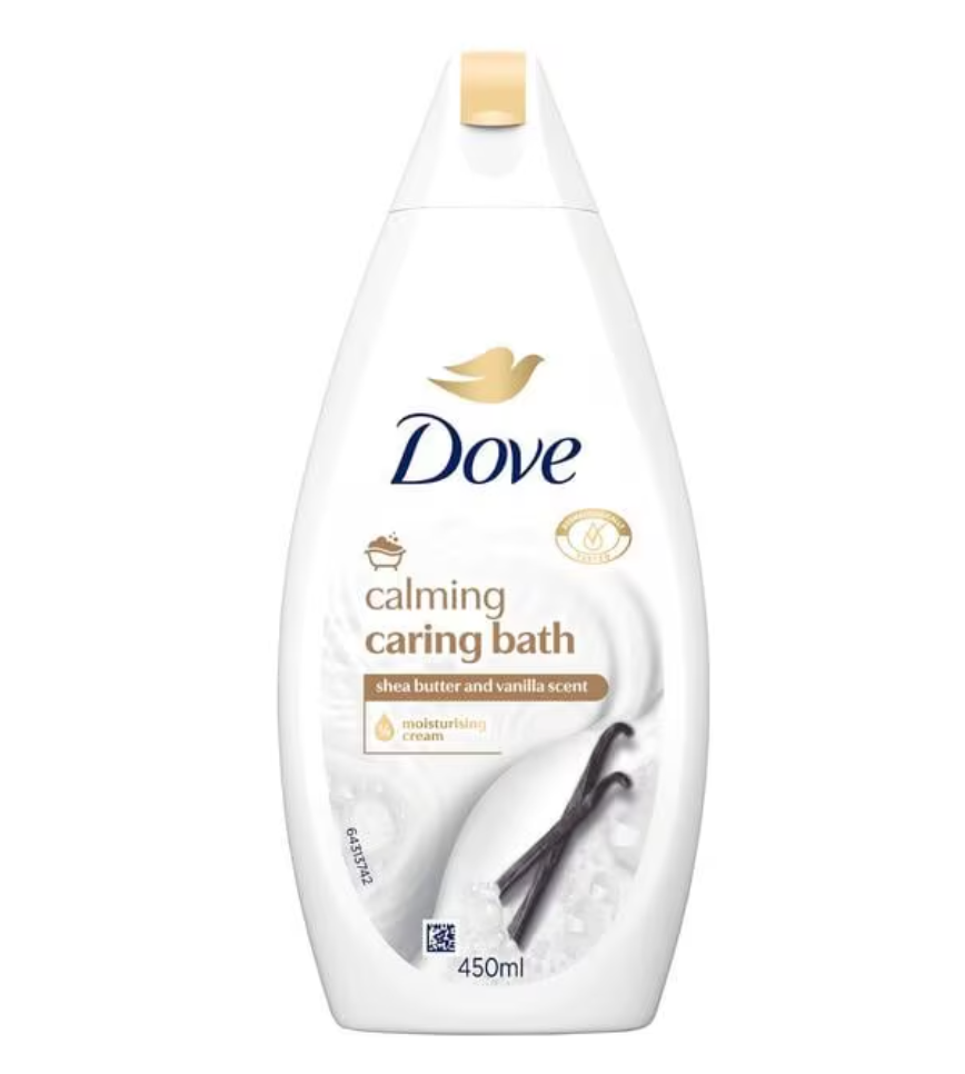 Dove Calming Caring Bath Shea Butter and Vanilla Scent 450ml