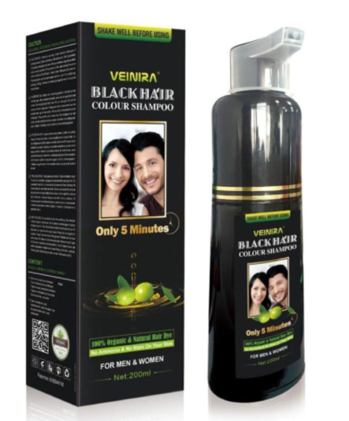 Veinira Premium Natural Hair Dye Shampoo  200ml