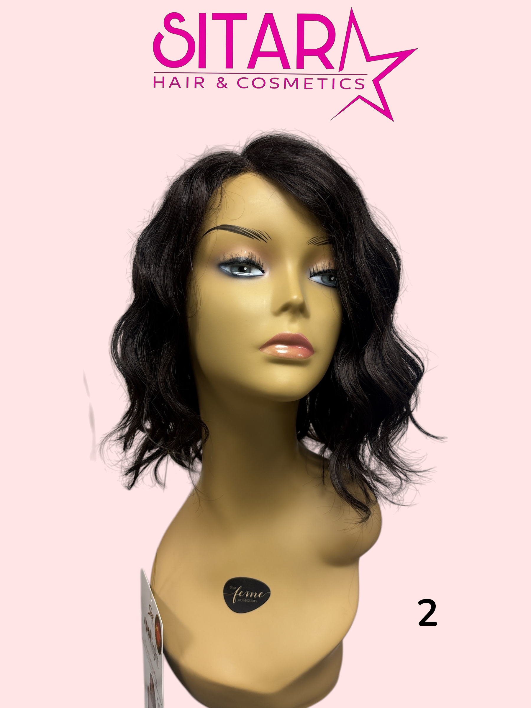 Yamina Human Hair Lace Side Part Wig 11–14"