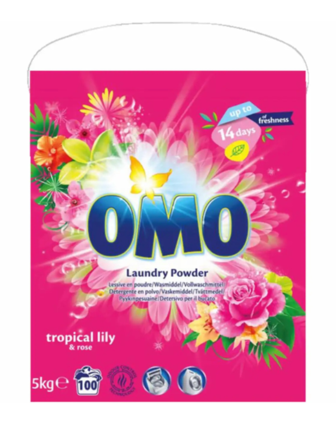 OMO Tropical Lily & Rose Laundry Powder 5kg