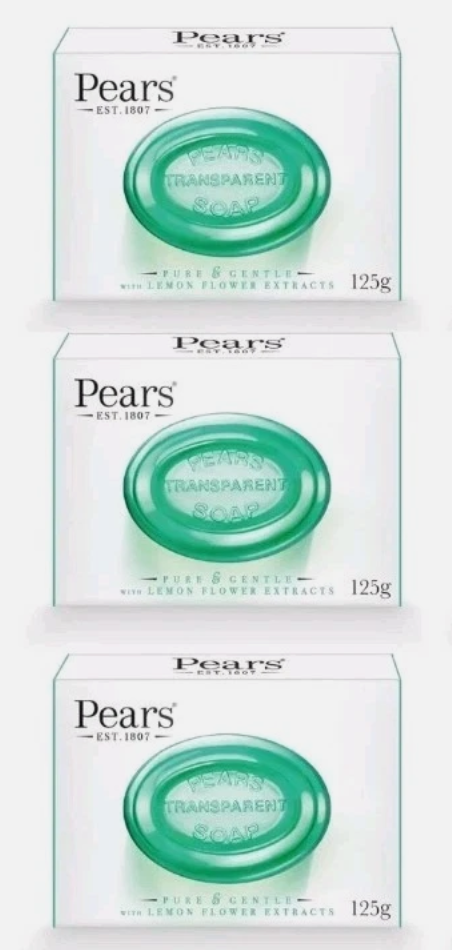 Pears Transparent Soap Lemon Flower Extract 3x125g
