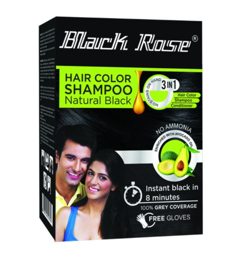 Black Rose 3-in-1 Hair Color Shampoo 180ml