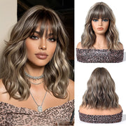 Starlight Shoulder-Length Wavy Synthetic Full Cap Wig with Bangs