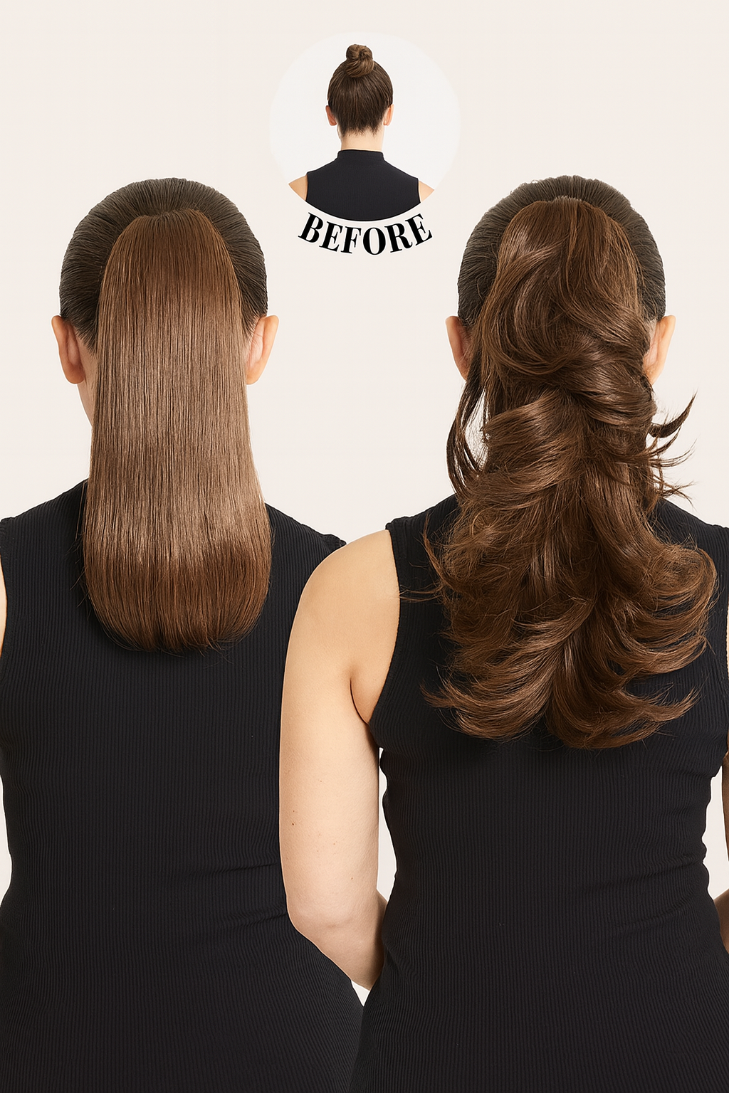 Pearl Straight To Flicky Reversible Claw Clip Ponytail