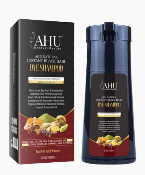 AHU Natural Instant Black Hair Dye Shampoo – 500ml
