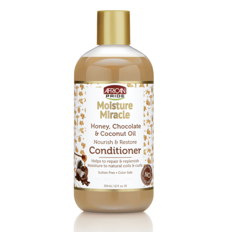 African Pride Moisture Miracle Honey, Chocolate & Coconut Oil Nourish & Restore Conditioner – 354ml