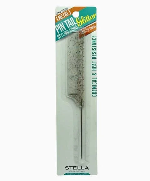 Metal Pin Tail Styling Comb Glitter