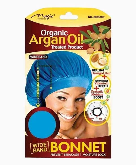 Organic Argan Oil Treated Wide Band Bonnet – Assorted Colours