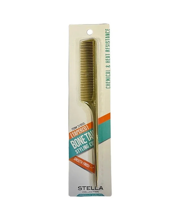 Tapered Bone Tail Styling Comb – Gold