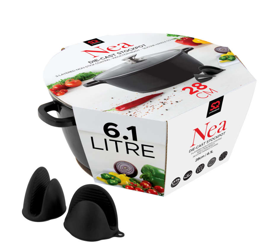 Nea Die-Cast Stockpot with Glass Lid