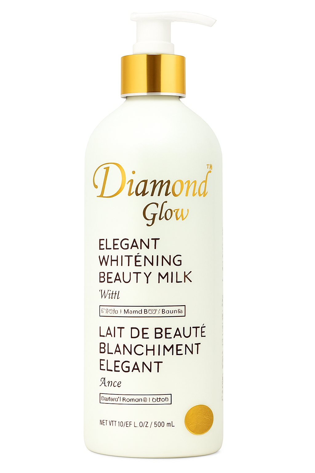 Diamond Glow Elegant Whitening Beauty Milk with Amla & Dandelion Extract 500ml